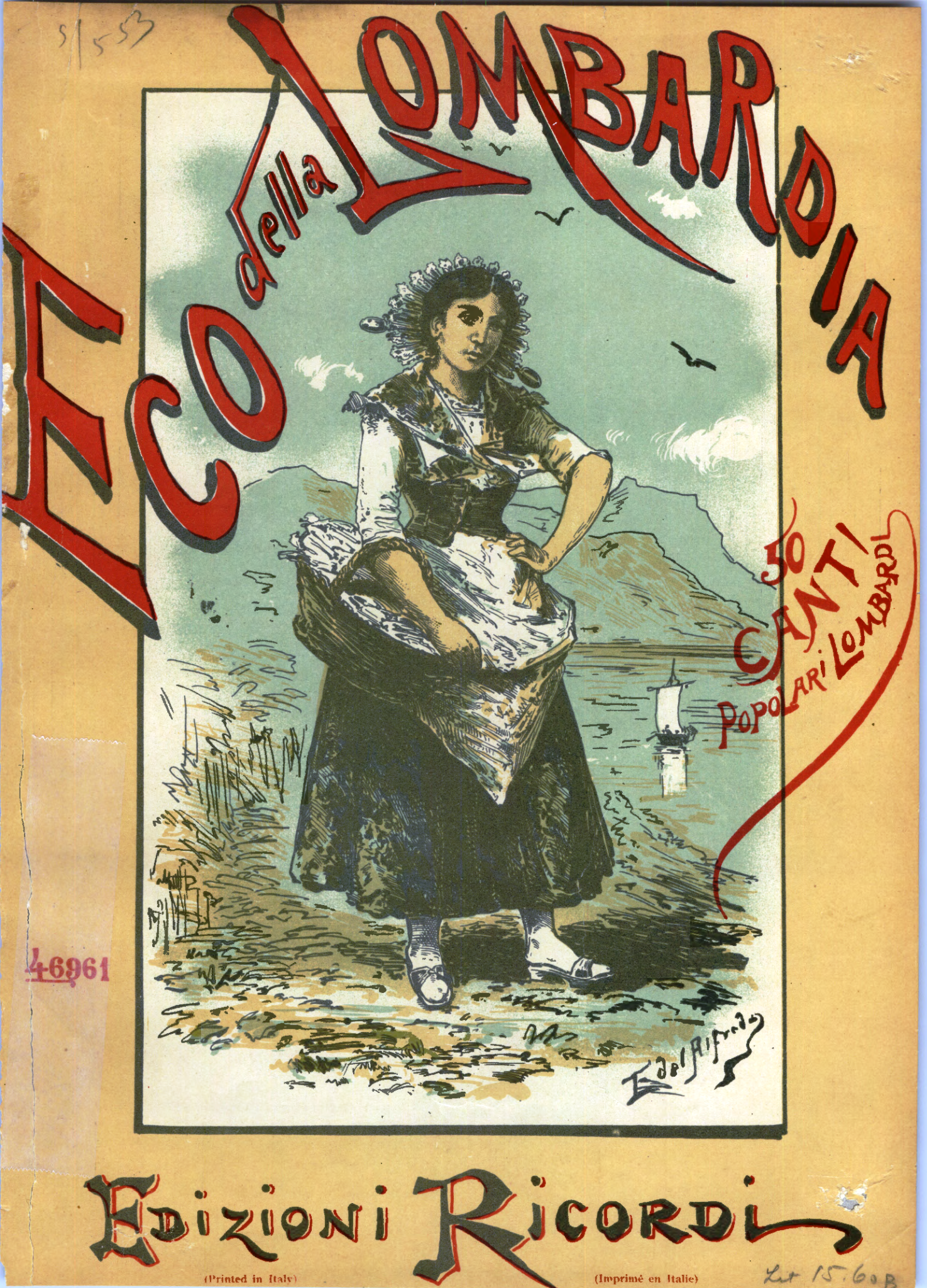 Copertina di Eco della Lombardia, Edizioni Ricordi