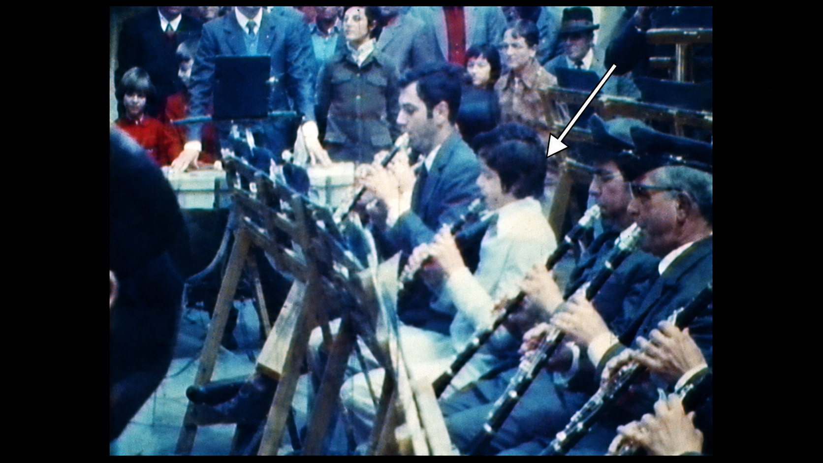 Sergio Maltagliati bambino nella Banda Gialdino Gialdini di Pescia nel 1974