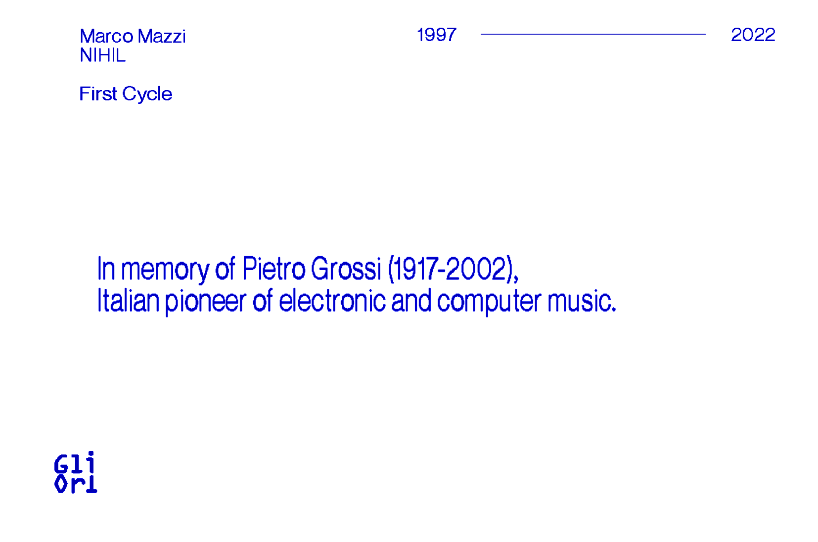 Copertina interna del volume NIHIL First Cycle 1997-2022